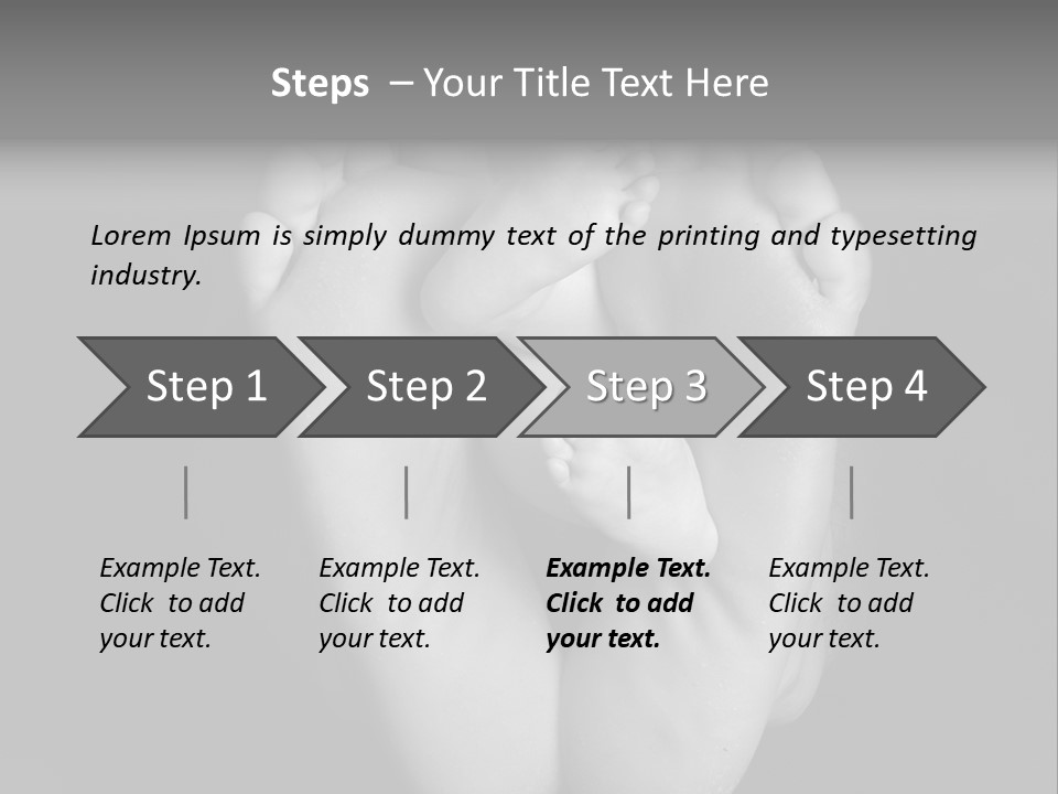 Dads And Baby Feet PowerPoint Template