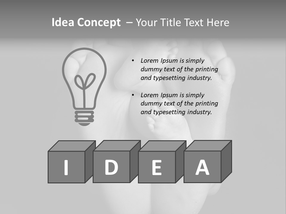 Dads And Baby Feet PowerPoint Template