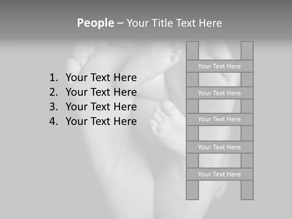 Dads And Baby Feet PowerPoint Template