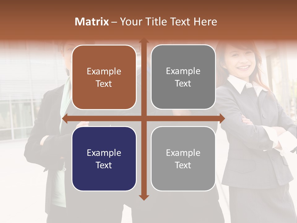 An Attractive Team Of Diverse Business People At Company Office Building PowerPoint Template