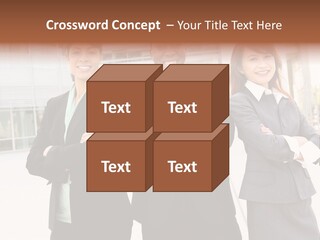 An Attractive Team Of Diverse Business People At Company Office Building PowerPoint Template