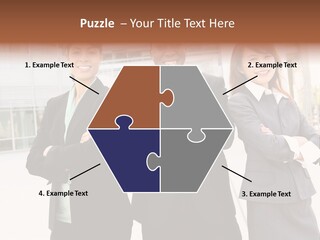 An Attractive Team Of Diverse Business People At Company Office Building PowerPoint Template