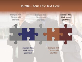 An Attractive Team Of Diverse Business People At Company Office Building PowerPoint Template