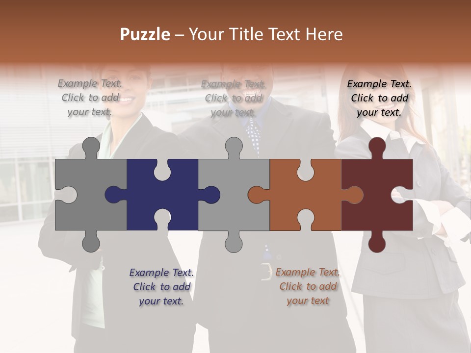 An Attractive Team Of Diverse Business People At Company Office Building PowerPoint Template