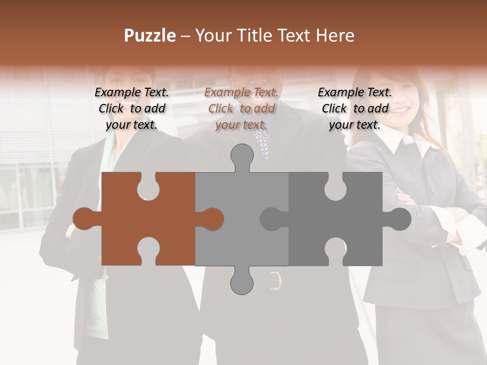 An Attractive Team Of Diverse Business People At Company Office Building PowerPoint Template