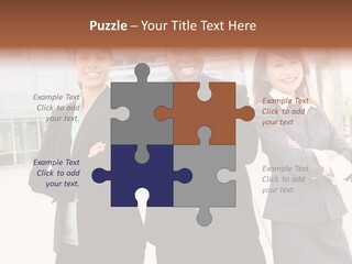 An Attractive Team Of Diverse Business People At Company Office Building PowerPoint Template