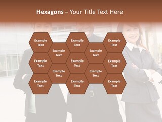 An Attractive Team Of Diverse Business People At Company Office Building PowerPoint Template