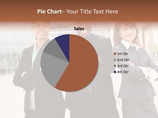 An Attractive Team Of Diverse Business People At Company Office Building PowerPoint Template