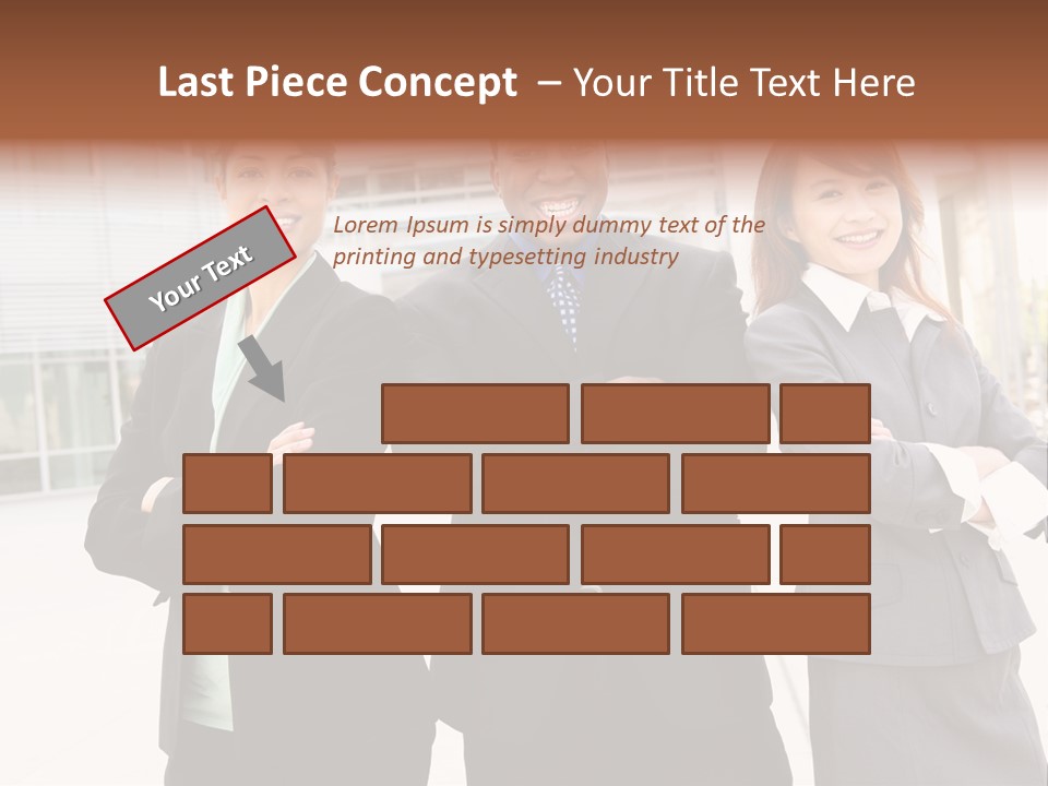 An Attractive Team Of Diverse Business People At Company Office Building PowerPoint Template