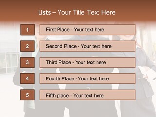 An Attractive Team Of Diverse Business People At Company Office Building PowerPoint Template
