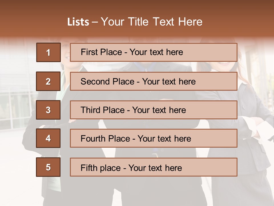 An Attractive Team Of Diverse Business People At Company Office Building PowerPoint Template