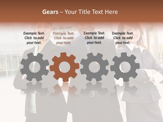 An Attractive Team Of Diverse Business People At Company Office Building PowerPoint Template