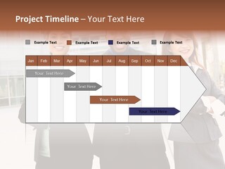 An Attractive Team Of Diverse Business People At Company Office Building PowerPoint Template