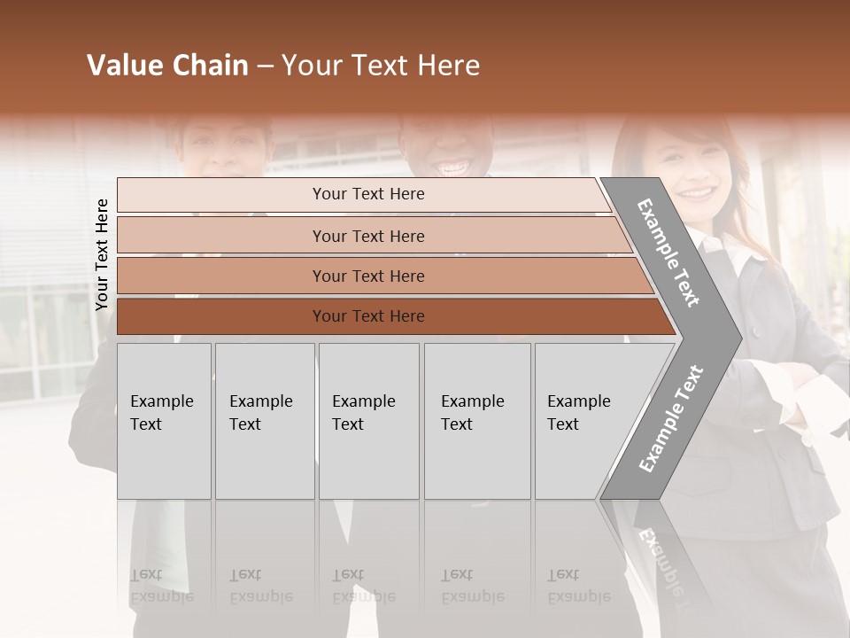 An Attractive Team Of Diverse Business People At Company Office Building PowerPoint Template