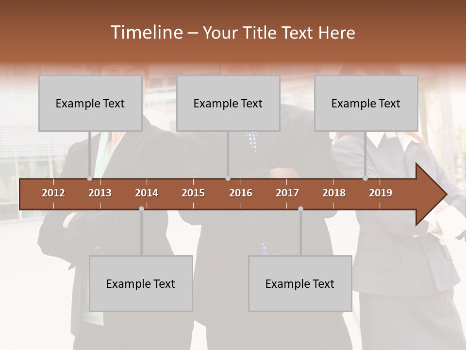 An Attractive Team Of Diverse Business People At Company Office Building PowerPoint Template