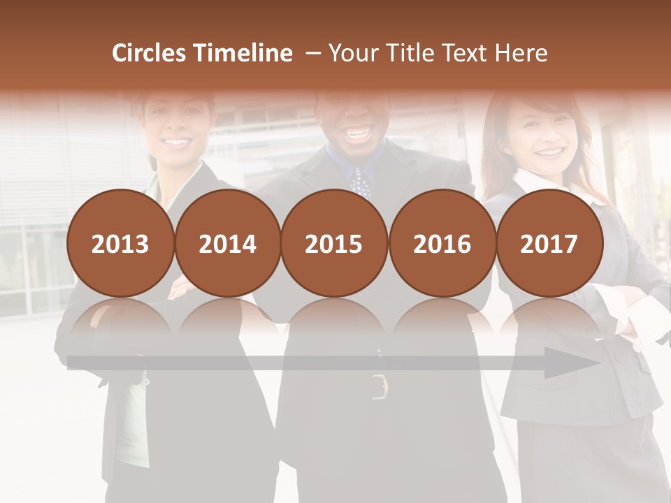 An Attractive Team Of Diverse Business People At Company Office Building PowerPoint Template