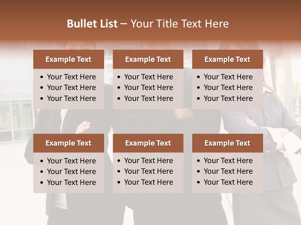 An Attractive Team Of Diverse Business People At Company Office Building PowerPoint Template