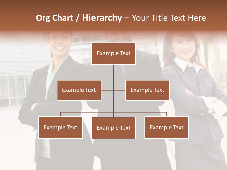 An Attractive Team Of Diverse Business People At Company Office Building PowerPoint Template