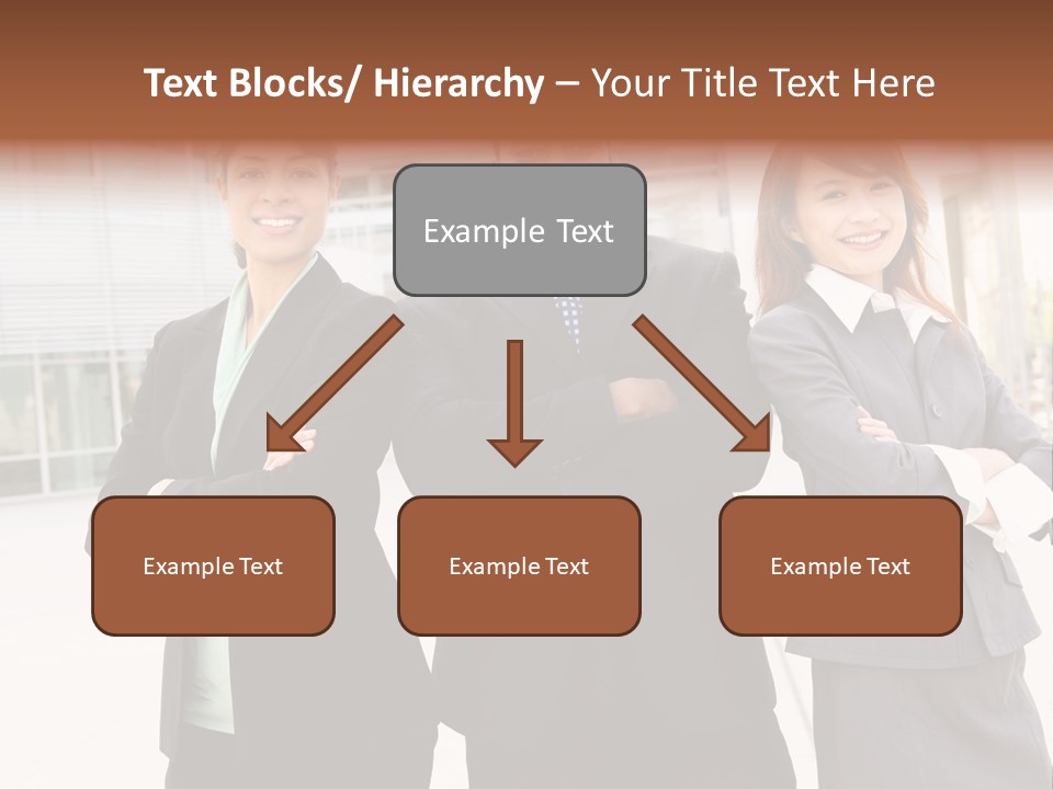 An Attractive Team Of Diverse Business People At Company Office Building PowerPoint Template