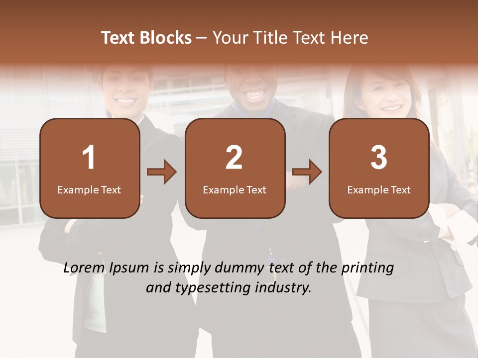 An Attractive Team Of Diverse Business People At Company Office Building PowerPoint Template