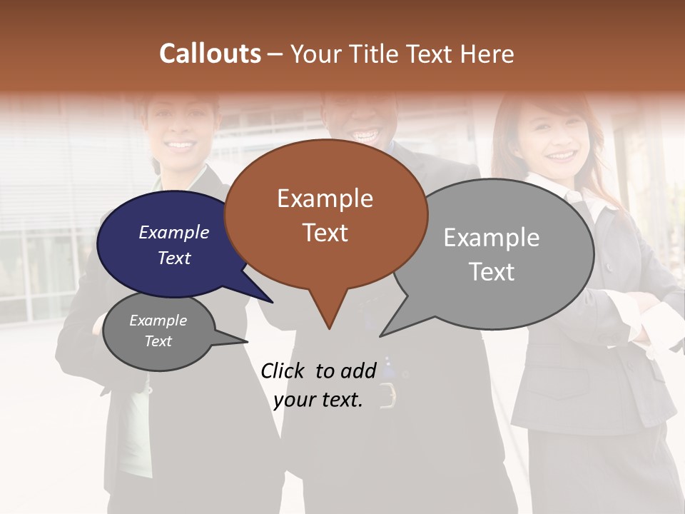 An Attractive Team Of Diverse Business People At Company Office Building PowerPoint Template