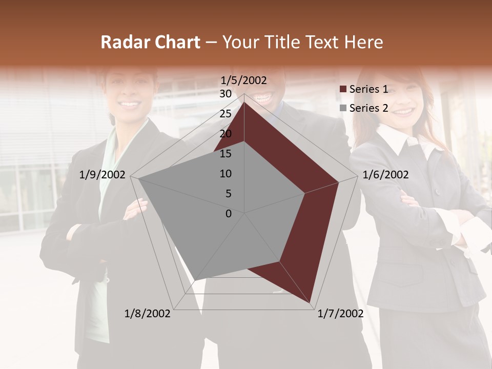 An Attractive Team Of Diverse Business People At Company Office Building PowerPoint Template