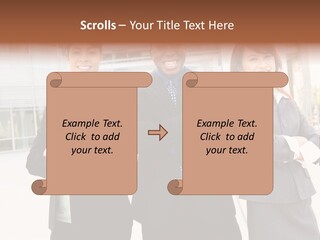 An Attractive Team Of Diverse Business People At Company Office Building PowerPoint Template