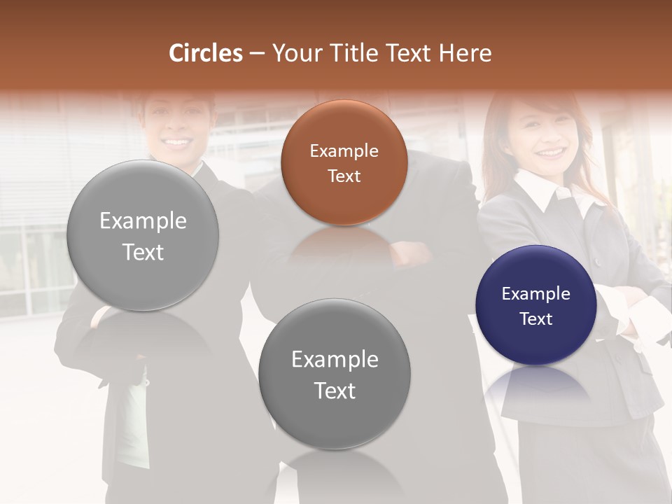 An Attractive Team Of Diverse Business People At Company Office Building PowerPoint Template