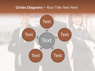 An Attractive Team Of Diverse Business People At Company Office Building PowerPoint Template