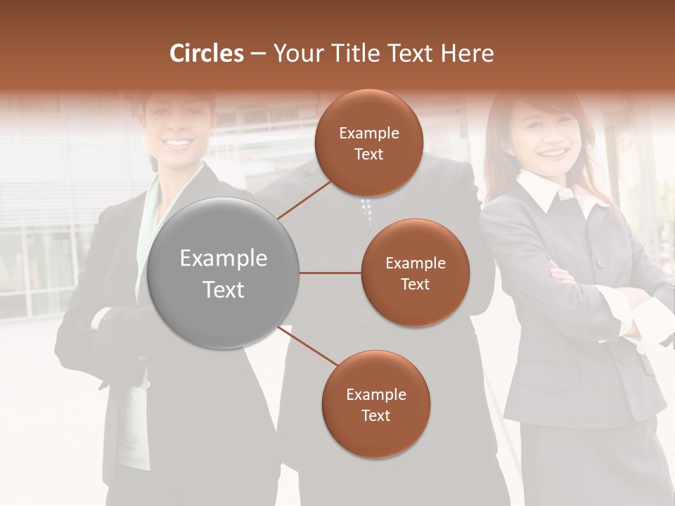 An Attractive Team Of Diverse Business People At Company Office Building PowerPoint Template