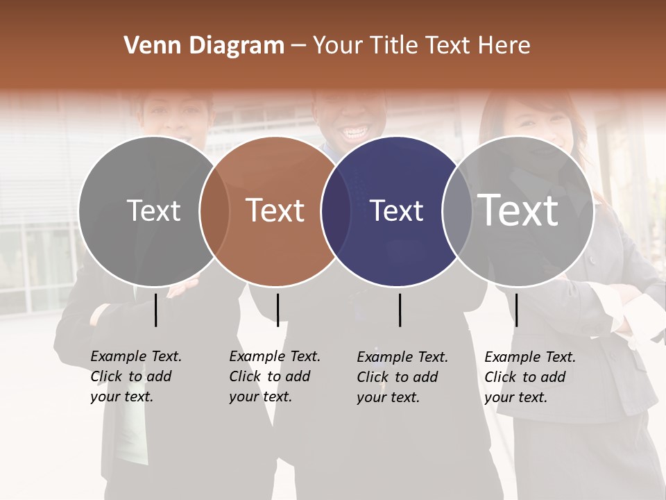 An Attractive Team Of Diverse Business People At Company Office Building PowerPoint Template