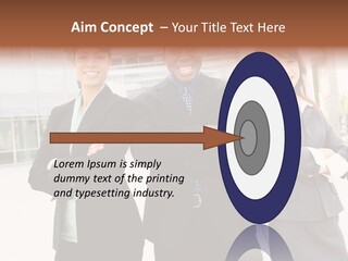 An Attractive Team Of Diverse Business People At Company Office Building PowerPoint Template