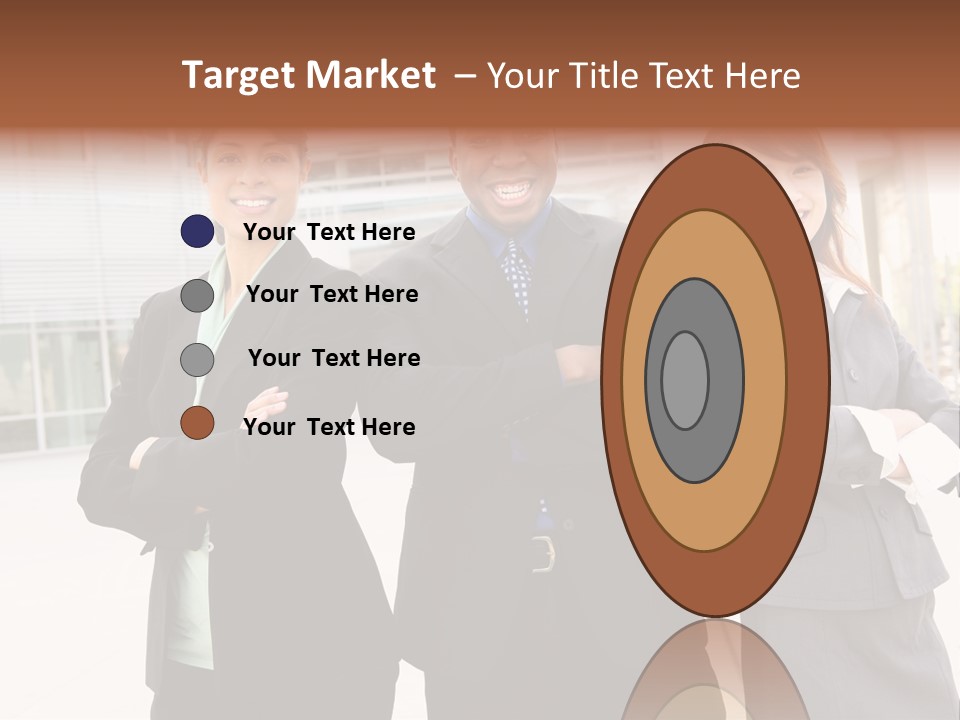 An Attractive Team Of Diverse Business People At Company Office Building PowerPoint Template