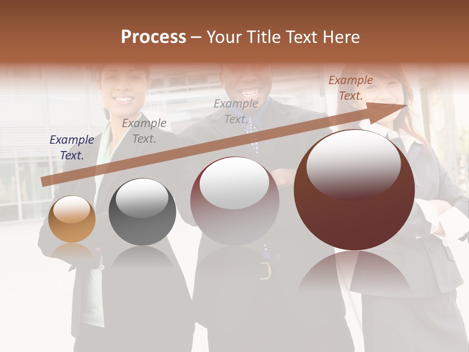 An Attractive Team Of Diverse Business People At Company Office Building PowerPoint Template