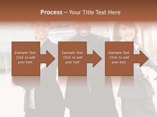 An Attractive Team Of Diverse Business People At Company Office Building PowerPoint Template