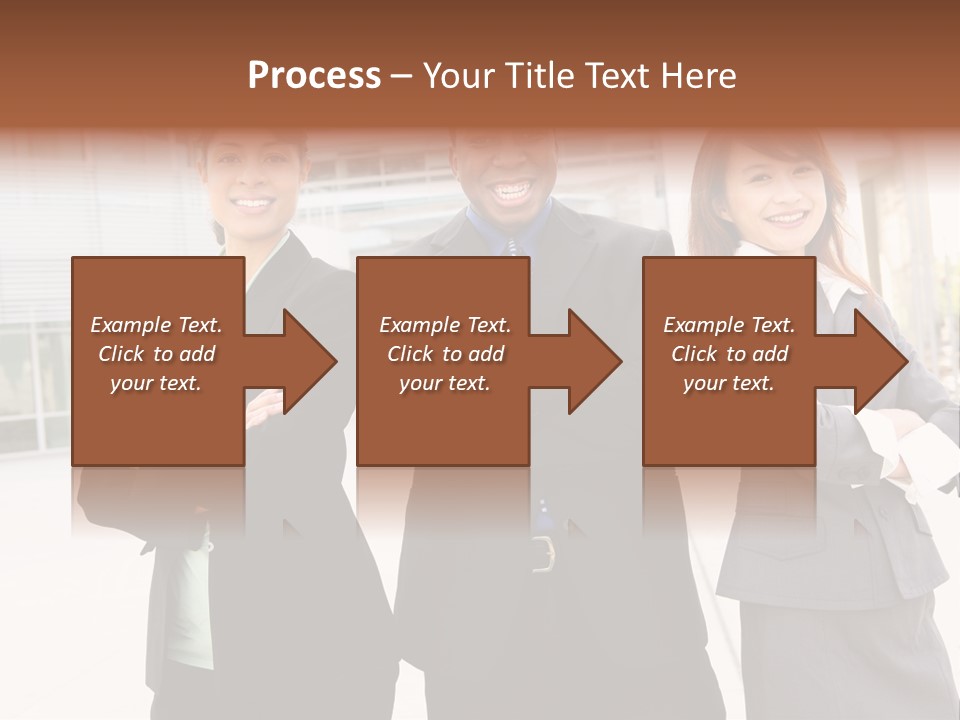 An Attractive Team Of Diverse Business People At Company Office Building PowerPoint Template
