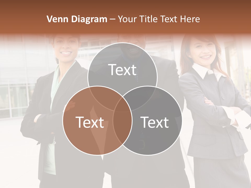 An Attractive Team Of Diverse Business People At Company Office Building PowerPoint Template