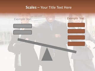 An Attractive Team Of Diverse Business People At Company Office Building PowerPoint Template