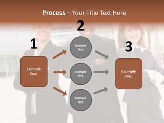 An Attractive Team Of Diverse Business People At Company Office Building PowerPoint Template