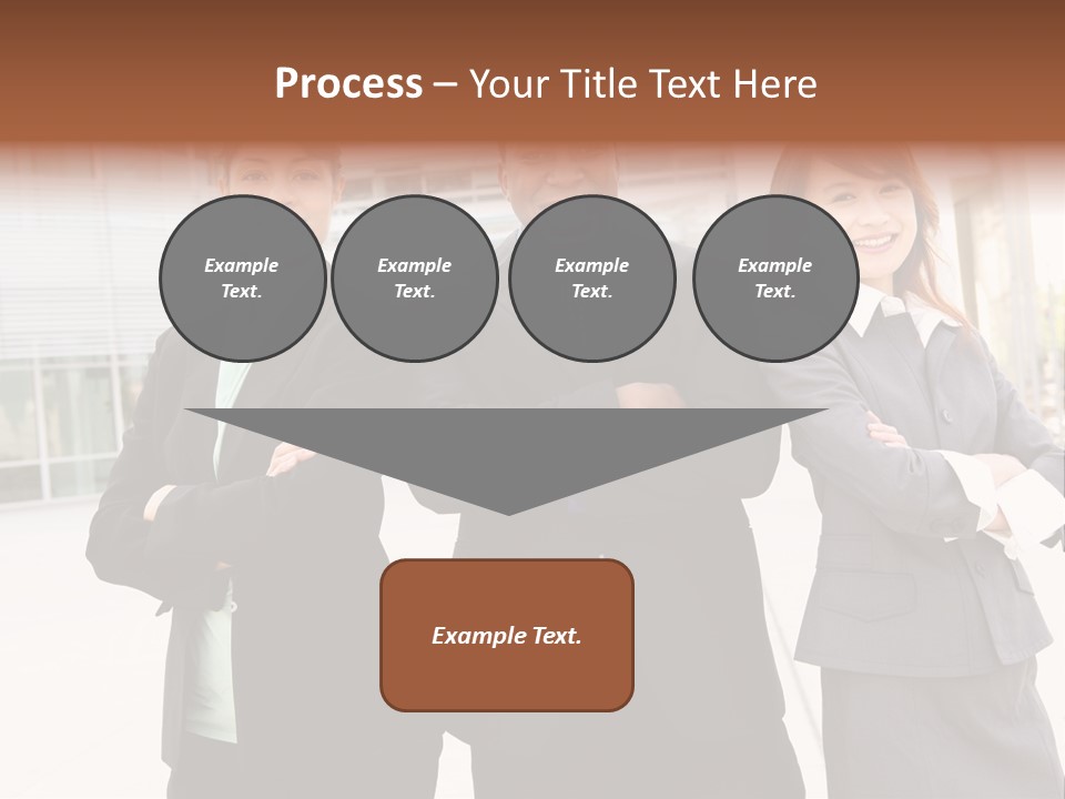 An Attractive Team Of Diverse Business People At Company Office Building PowerPoint Template