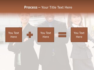 An Attractive Team Of Diverse Business People At Company Office Building PowerPoint Template