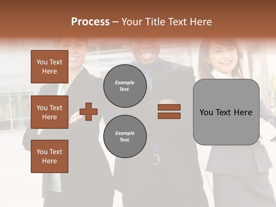 An Attractive Team Of Diverse Business People At Company Office Building PowerPoint Template
