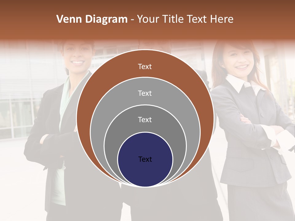 An Attractive Team Of Diverse Business People At Company Office Building PowerPoint Template