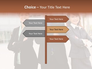 An Attractive Team Of Diverse Business People At Company Office Building PowerPoint Template