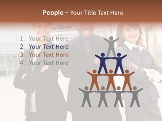 An Attractive Team Of Diverse Business People At Company Office Building PowerPoint Template