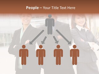 An Attractive Team Of Diverse Business People At Company Office Building PowerPoint Template