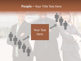 An Attractive Team Of Diverse Business People At Company Office Building PowerPoint Template
