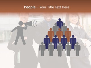 An Attractive Team Of Diverse Business People At Company Office Building PowerPoint Template