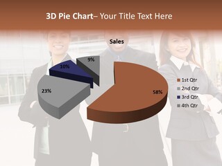 An Attractive Team Of Diverse Business People At Company Office Building PowerPoint Template