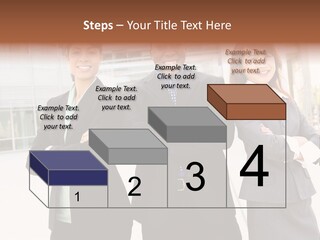 An Attractive Team Of Diverse Business People At Company Office Building PowerPoint Template